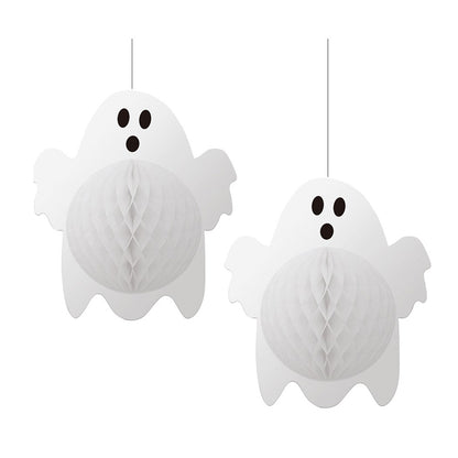 Fantasmas blancos colgantes de papel