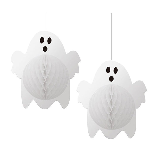 Fantasmas blancos colgantes de papel
