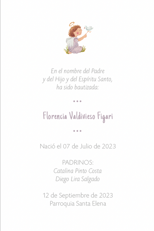 Santito ilustrado por BERNIE Ángelita paloma