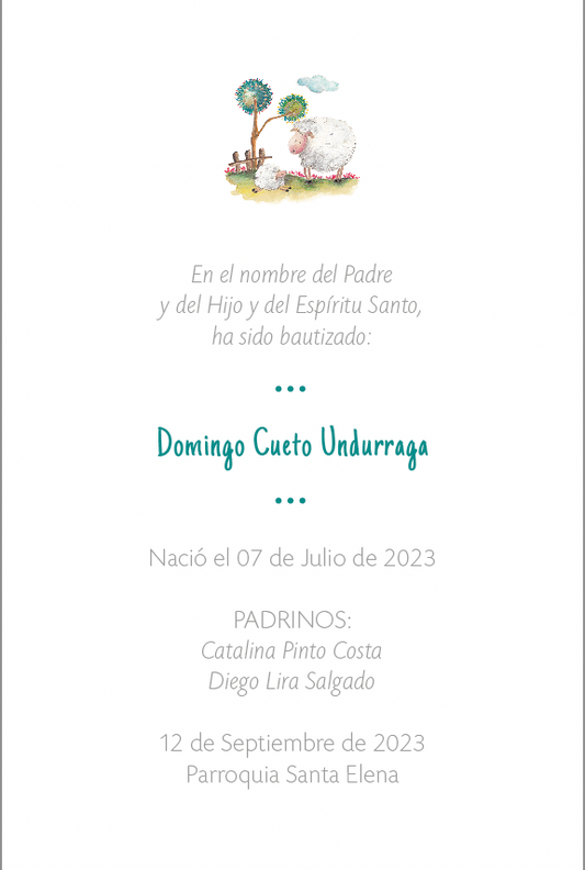 Santito ilustrado por BERNIE ovejitas
