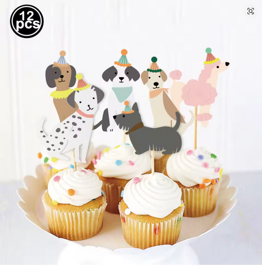 Toppers perritos cumpleaños