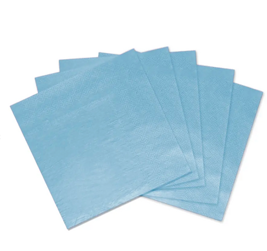 Servilletas de papel celeste