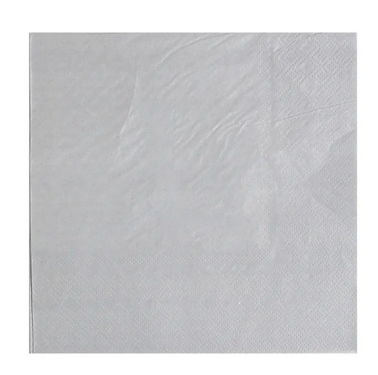 Servilletas de papel gris plata