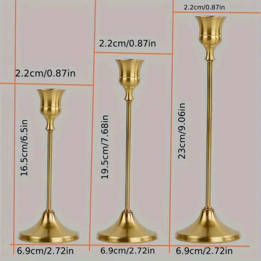 Candelabros vintage dorado