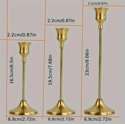 Candelabros vintage dorado