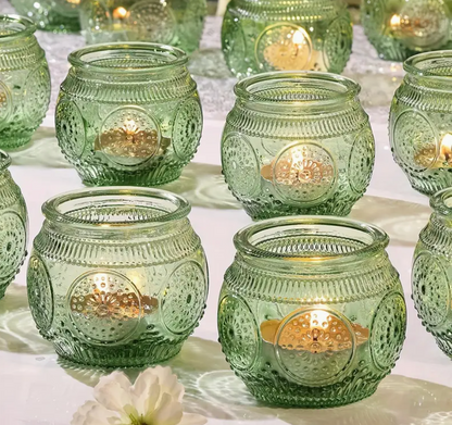 Porta velas verde