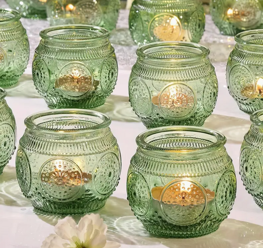 Porta velas verde
