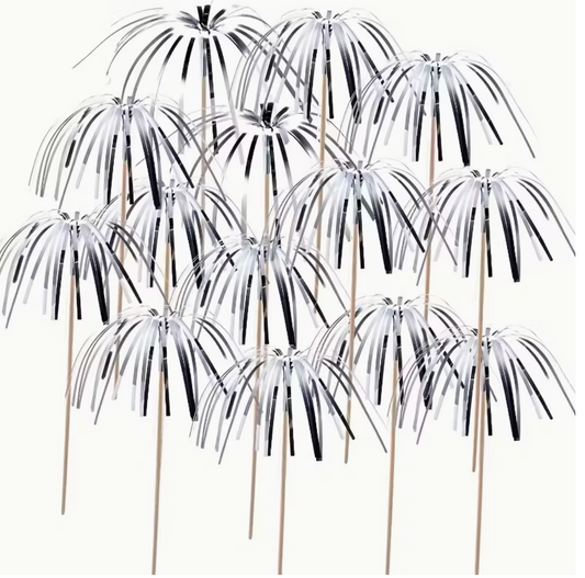 Topper fuegos artificiales plata