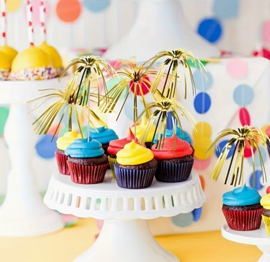 Topper fuegos artificiales dorados