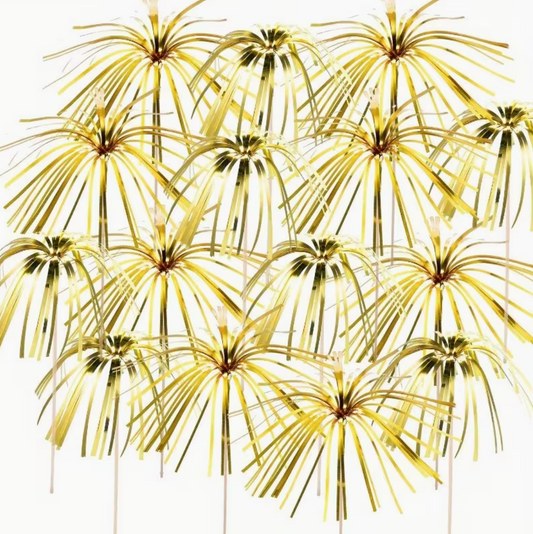 Topper fuegos artificiales dorados