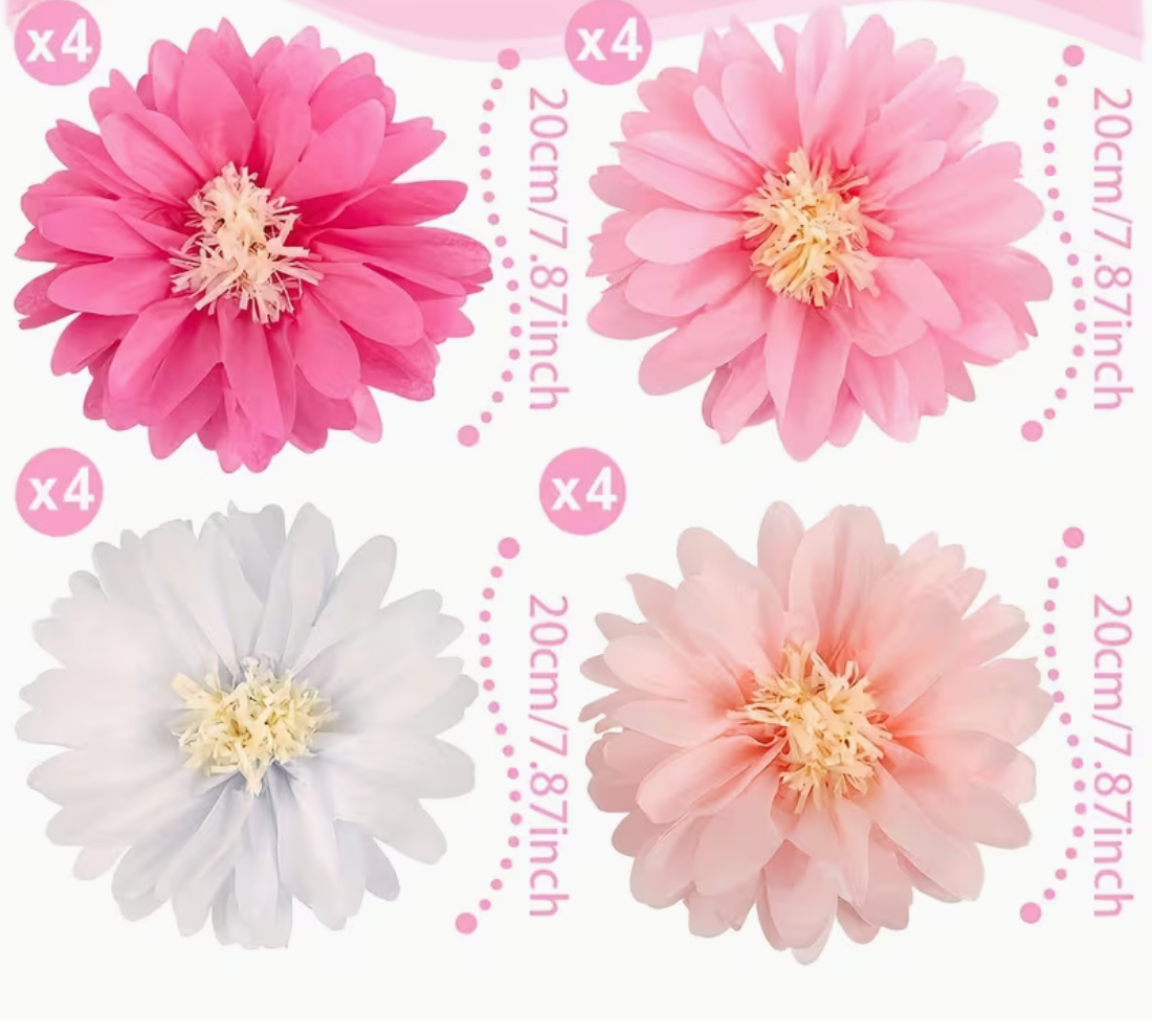 Flores de papel volantín