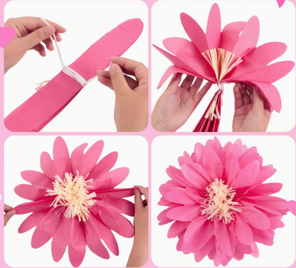 Flores de papel volantín