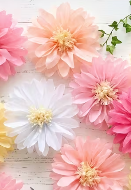 Flores de papel volantín
