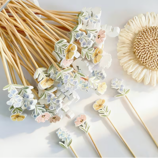 Toppers flores madera