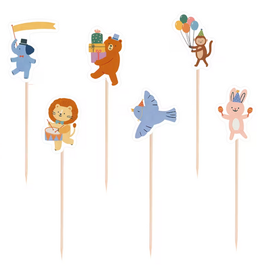 Topper animales celebrando
