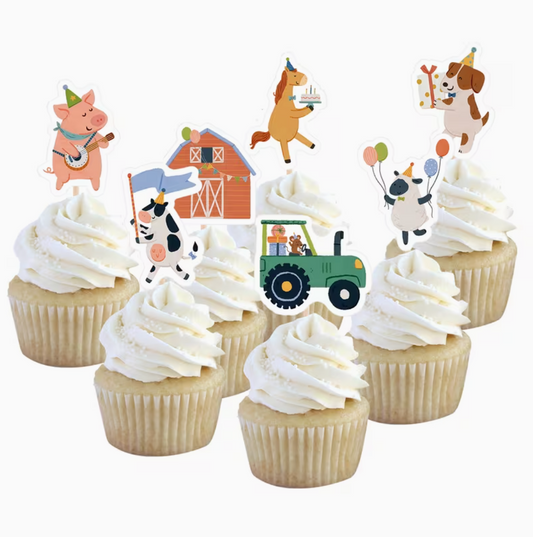 Topper animales granja feliz