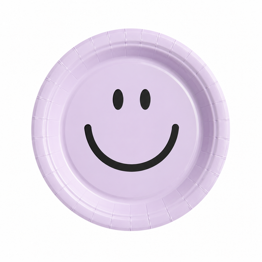 Plato carita feliz lila