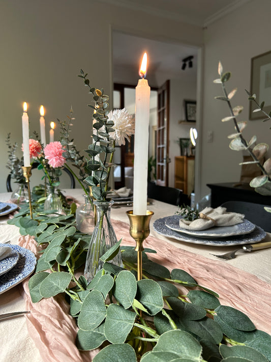 Candelabros vintage dorado