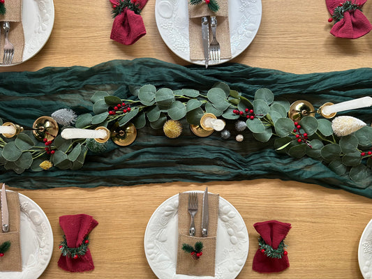 Camino de mesa de guirnalda de eucalipto - 2 metros