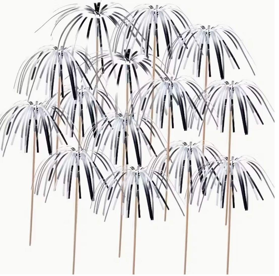 Topper fuegos artificiales plata