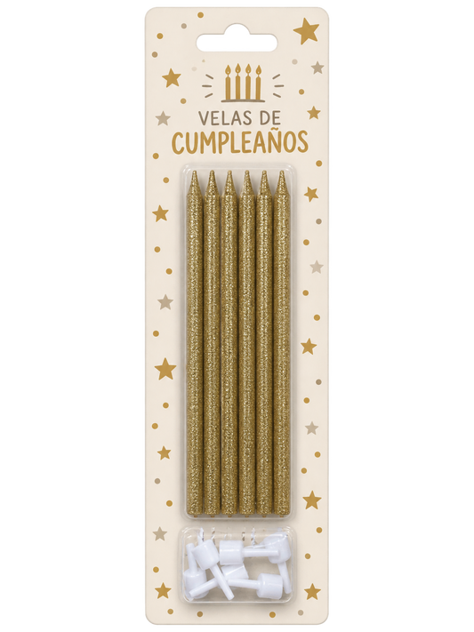 Velas doradas brillo