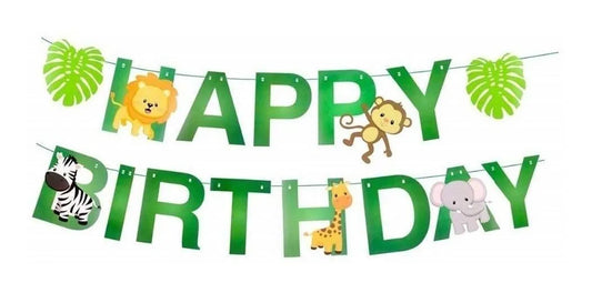 Happy birthday animales de la selva