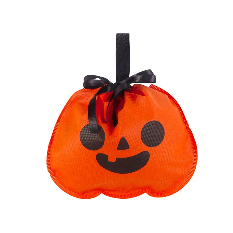 Bolsa de dulces calabaza Halloween cinta negra