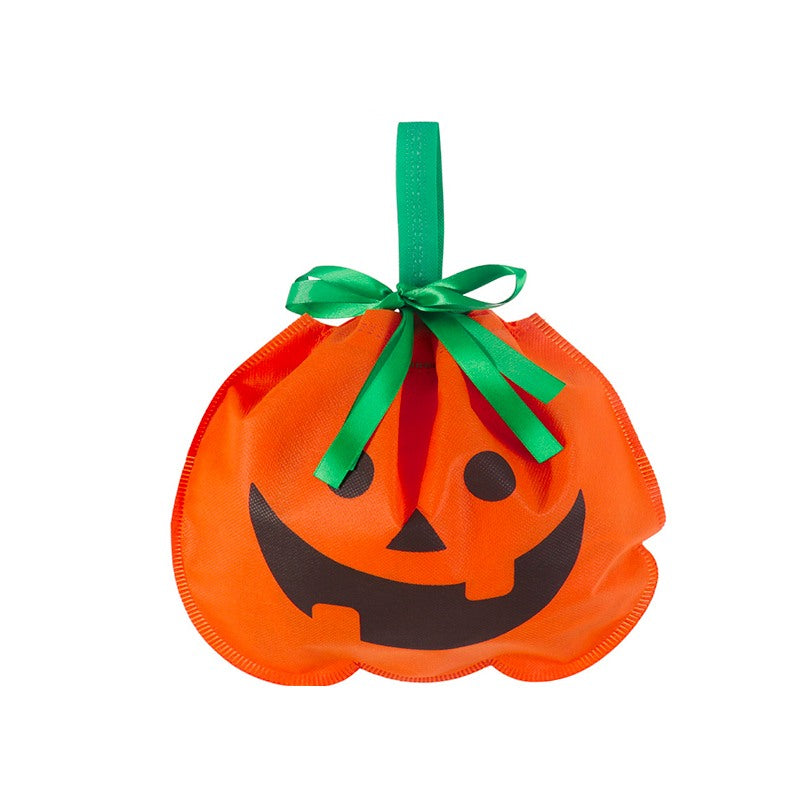 Bolsa de dulces calabaza Halloween cinta verde