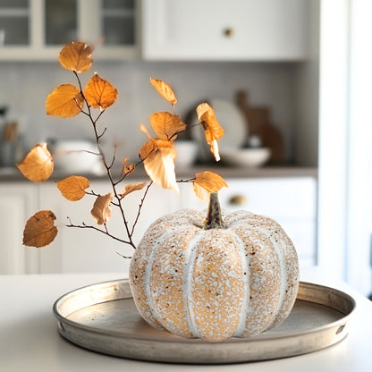Calabaza de espuma como centro de mesa
