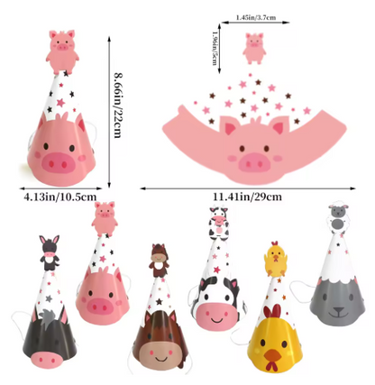 Gorros animales de la granja