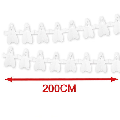 Guirnalda de fantasmas de papel Halloween medidas 200 cm