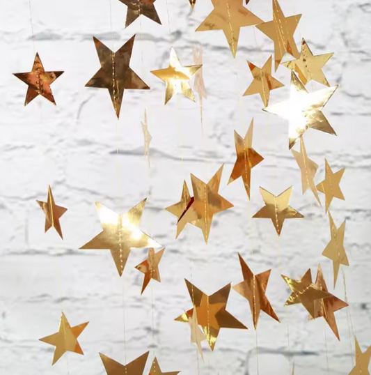 Guirnalda estrellas doradas