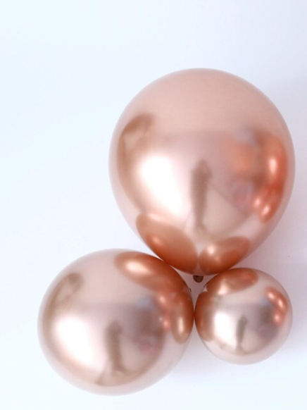 10 Globos de Colores Metálicos