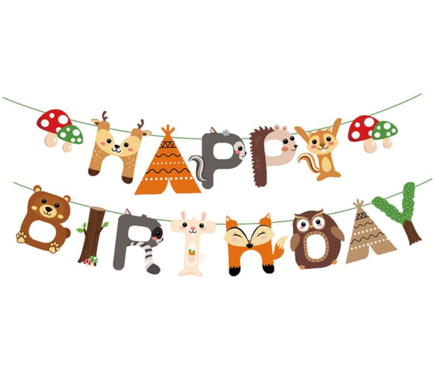 Happy birthday animales del bosque