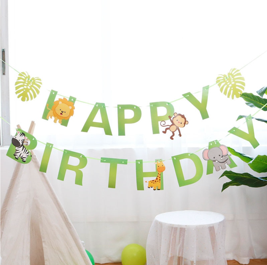 Happy birthday animales de la selva