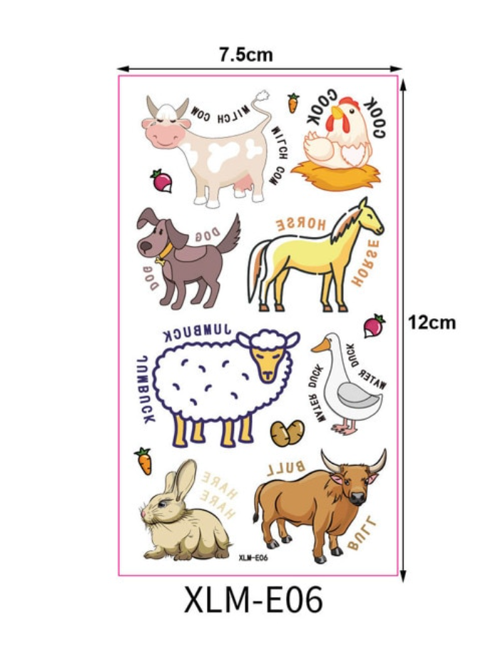 Tatuajes animales de la granja
