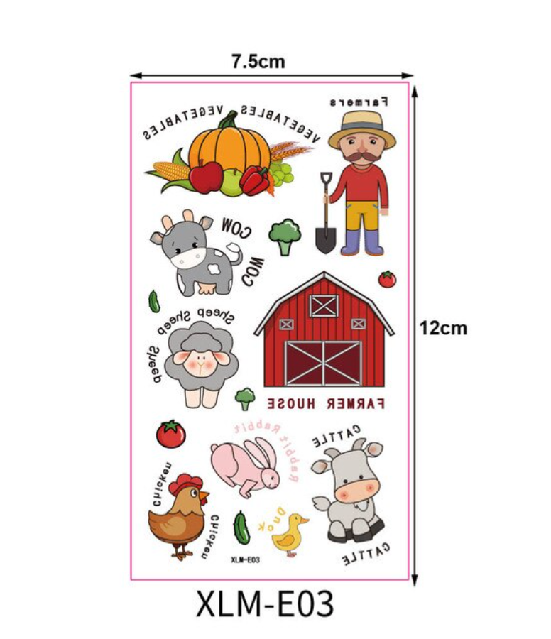 Tatuajes animales de la granja