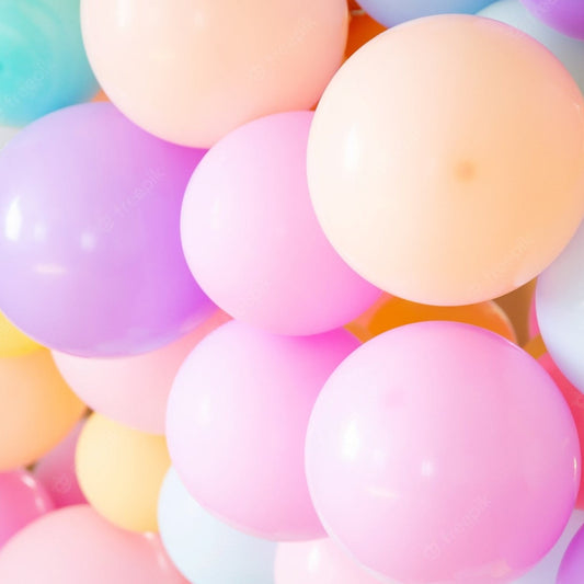 Set globos tonalidades pasteles