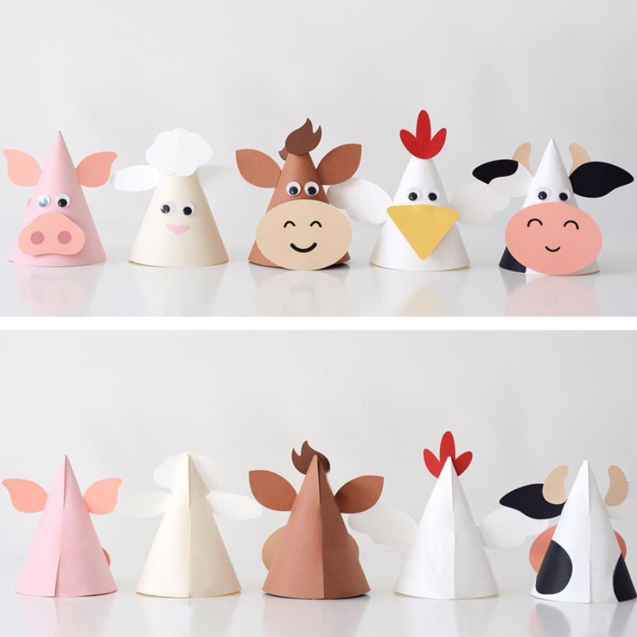 Gorros animales de la granja