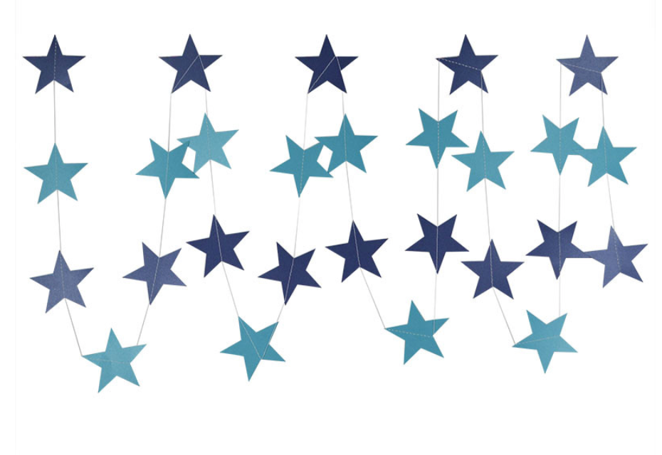 Guirnalda estrellas azules